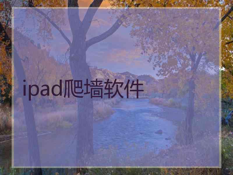 ipad爬墙软件