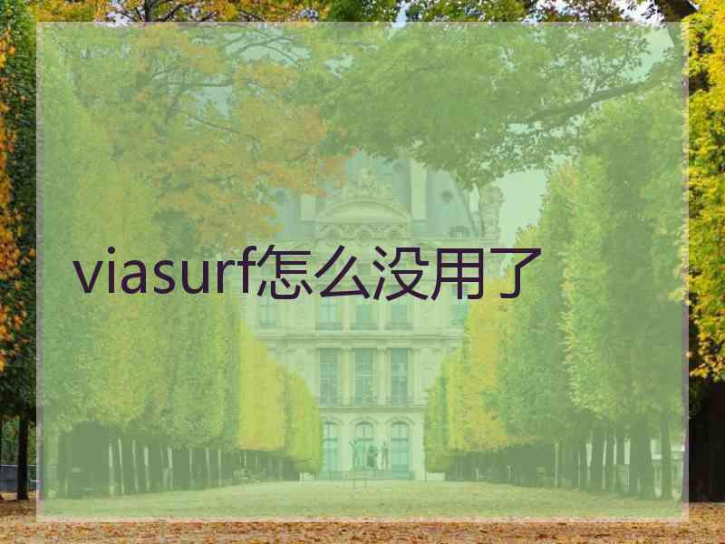 viasurf怎么没用了